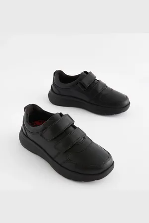 Next Wide Fit (G) Leather 2 Strap Touch Fastening School Shoes US 4 (UK 3)