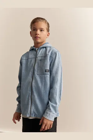 Next Overshirt 100% Cotton Denim Zip Through Hoodie (3-16yrs) 14 Years (164cm)