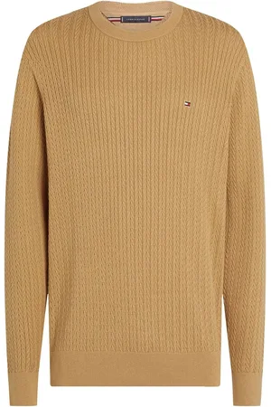 Tommy Hilfiger Natural 100% Cotton Herringbone Crew Neck Jumper M