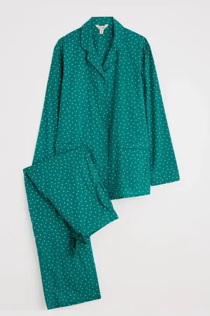 Seasalt Cornwall Green Multi View Point 100% Cotton Pyjamas AU 14