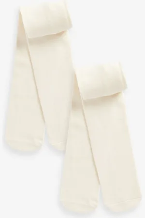 Next Cream Baby Tights 2 Pack (0mths-2yrs) 1.5