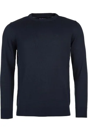 Barbour Navy Blue Mens 100% Cotton Pima Crew Neck Jumper XL