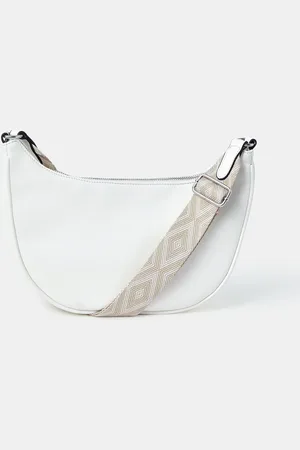Accessorize White Webbing Strap Sling Bag one