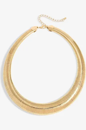 Jon Richard Gold Tone Statement Omega Necklace One