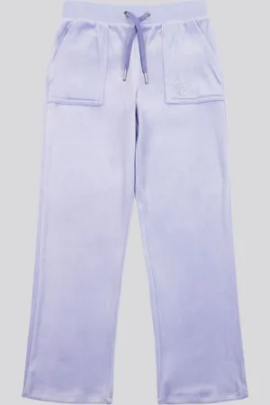 Juicy Couture Purple Girls Diamante Wide Leg Joggers 15