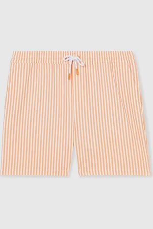 Reiss Bay Seersucker Stripe Swim Shorts XXL