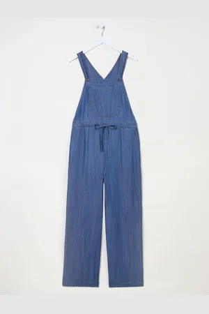 Fat Face FatFace Jeanie Blue Denim Jumpsuit AU 8 S