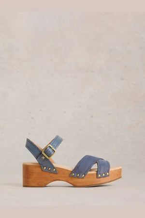 White Stuff Blue Phoebe Low Clogs AU 10 (EU 41)