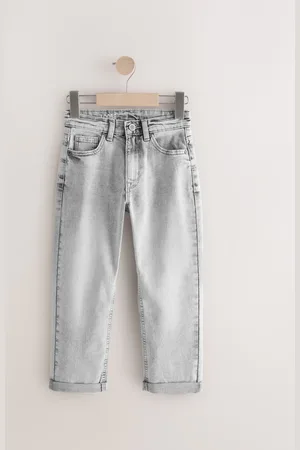 Next Light Grey Loose Fit Stretch Jeans (3-17yrs) 8 Years (128 cm)