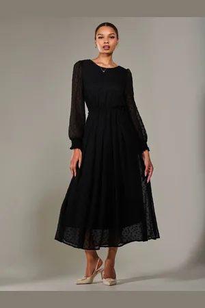 Jolie Moi Long Sleeve Chiffon Midaxi Dress 14