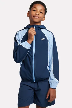 New Balance Blue Kids Varsity Woven Jacket 10