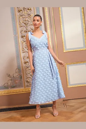 Love & Roses Tie Shoulder Midi Dress AU 10