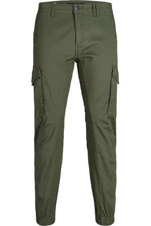 JACK & JONES Green Cuffed Cargo Trousers 10 Years (140cm)