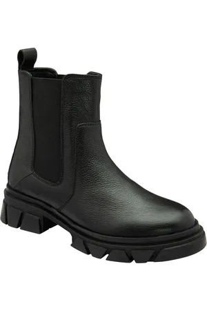 Ravel Black Leather Pull-On Chelsea Boots AU 5 (EU 36)