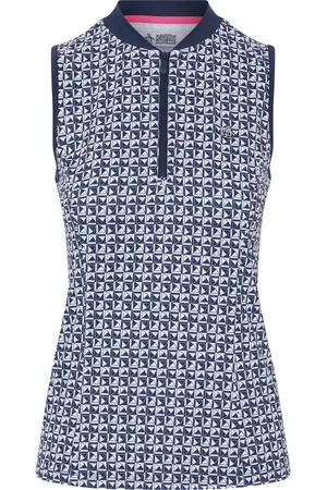 Original Penguin Geo Print Sleeveless Polo Shirt XS
