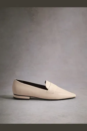 Next Standard Fit Tabitha Simmons Jess Leather Square Toe Loafers AU 8.5 (EU 40)