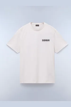 Napapijri Vignoni Back Printed Short Sleeve 100% Cotton White T-Shirt XL