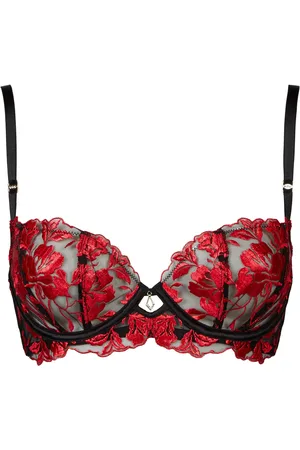Ann Summers Black/Red The Hero Non Pad Wired Bra 32 G