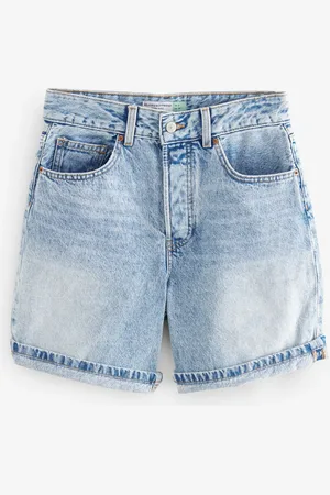 Next Relaxed Turn Up 100% Cotton Denim Shorts AU 16 Petite