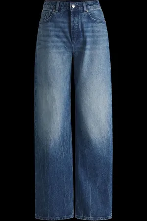 HUGO BOSS Blue Relaxed-Fit Faded Denim Jeans 28W x 29L (UK 28 S)
