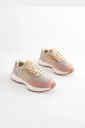Next Pink/Grey Lace-Up Chunky Trainers AU 12 (EU 30.5)