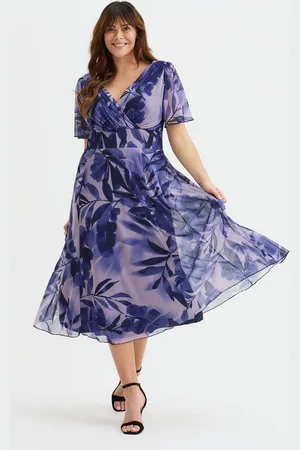Scarlett & Jo Victoria Angel Sleeve Mesh Midi long Dress AU 14