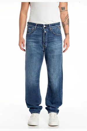 Replay Medium Blue 9Zero1 Collection Regular Straight Jeans W36 L34