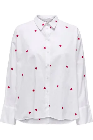 ONLY Embroidered Heart 100% Cotton Shirt AU 10