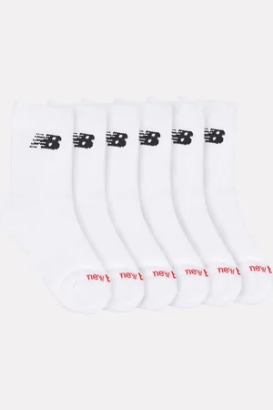 New Balance White Kids Everyday Trainer Crew Socks 3 Pack 2.5-5