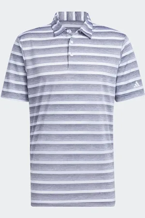 adidas Two Colour Striped Polo Shirt M Reg