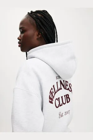 Cotton On Grey Plush Premium Graphic Hoodie S