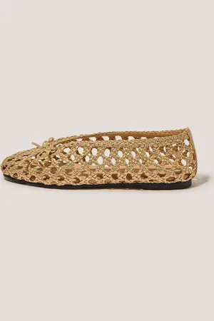 Monsoon Betsy Woven Ballet Flats AU 7 (EU 38)
