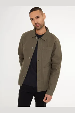 Threadbare Khaki Button Up Lightweight Collared Utility Jacket XXL