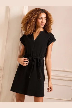 Love & Roses Notch Neck 100% Cotton T-Shirt Mini Dress AU 18