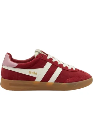 Gola Red Ladies Cyclone Suede Lace-Up Trainers AU 9 (EU 40)