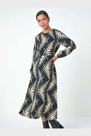Roman Geometric Print Midi Dress AU 18
