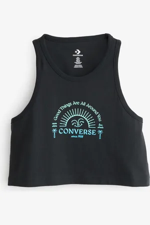 Converse Black 100% Cotton Good Vibes Tank Top small