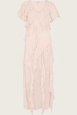 Monsoon Renata Ruffle Maxi Dress AU 14