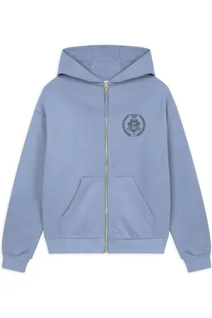 Chelsea Peers Blue 100% Cotton Embroidered Logo Zip Up Hoodie 8