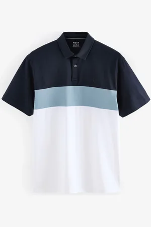 Next 100% Cotton Short Sleeve Button Up Block Polo Shirt 3XL
