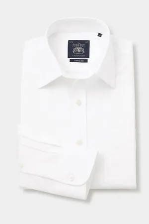 SAVILE ROW 100% Cotton Dobby Classic Fit Non-Iron Single Cuff Formal Shirt AU 38 Regular
