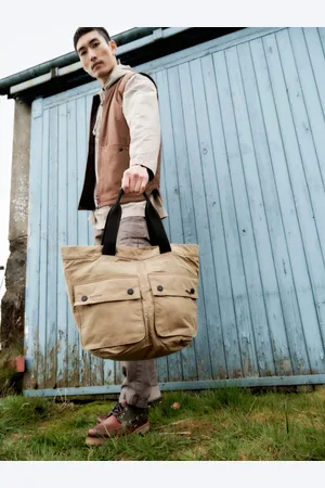Barbour Tan Brown Transport 3 Way Tote Backback 100% Cotton Bag One