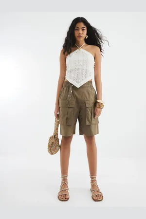 River Island Cargo Bermuda 100% Cotton Shorts 16