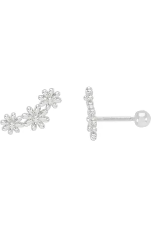 ESTELLA BARTLETT Silver Tone Triple Flower Studs Earrings One
