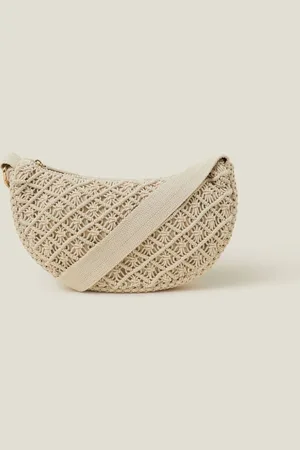 Accessorize Natural Macrame Sling Cross-Body Bag One