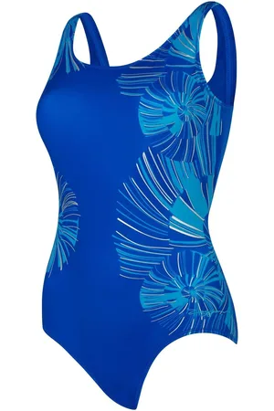 Zoggs Blue Nautilus Scoopback Swimsuit AU 18