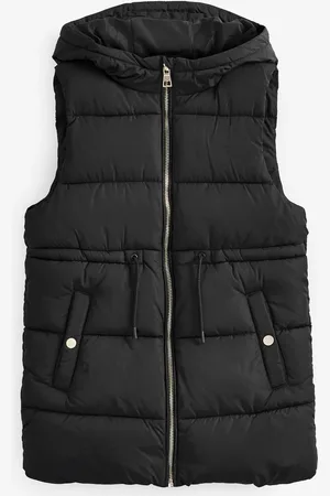 Next Black Shower Resistant Hooded Padded Gilet (3-16yrs) 3 Years (98cm)