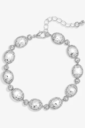 Jon Richard Silver Tone Crystal Halo Bracelet One