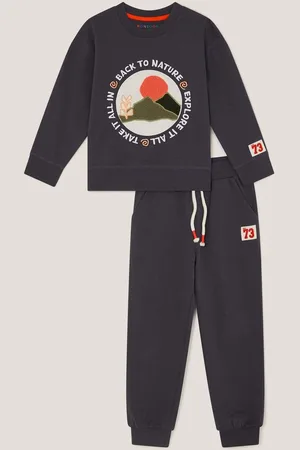 Monsoon Blue Back To Nature 100% Cotton Sweatshirt and Joggers Set 3
