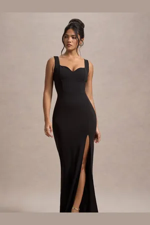 Club L Ashburn Strappy Sweetheart Split Maxi Dress AU 16